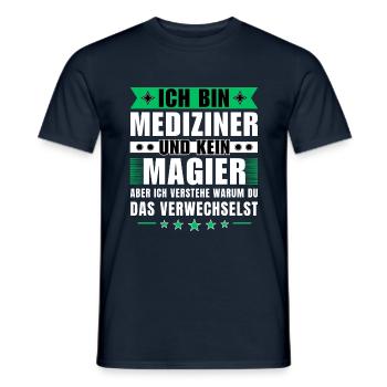 Ich bin Mediziner und kein Magier - Männer T-Shirt - Navy - Vorne - AI Model Male 178 light (178cm)
