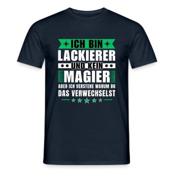 Ich bin Lackierer und kein Magier - Männer T-Shirt - Navy - Vorne - AI Model Male 178 light (178cm)