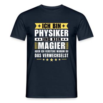 Ich bin Physiker und kein Magier - Männer T-Shirt - Navy - Vorne - AI Model Male 178 light (178cm)