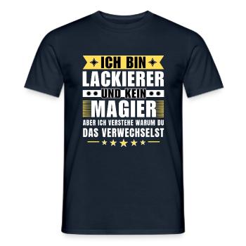 Ich bin Lackierer und kein Magier - Männer T-Shirt - Navy - Vorne - AI Model Male 178 light (178cm)