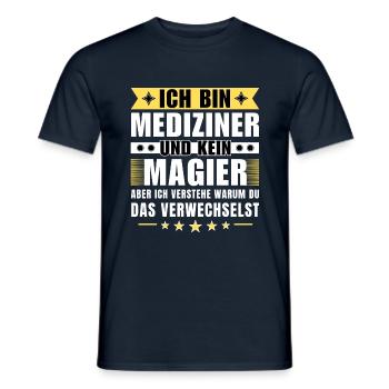 Ich bin Mediziner und kein Magier - Männer T-Shirt - Navy - Vorne - AI Model Male 178 light (178cm)