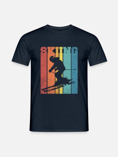 Ski palette couleurs rétro - T-shirt homme - marine