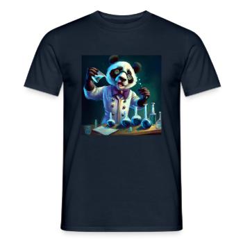 Panda chemnist / Panda chemist - Men's T-Shirt - navy - Front - AI Model Male 178 light (178cm)