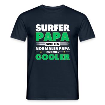 Surfer Papa wie ein normaler nur viel cooler - Männer T-Shirt - Navy - Vorne - AI Model Male 178 light (178cm)