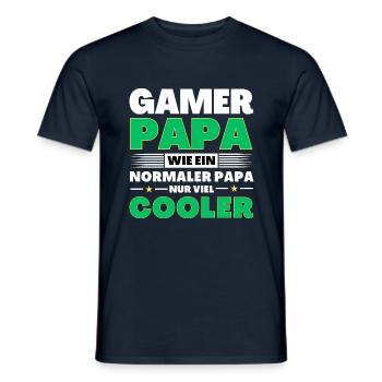 Gamer Papa wie ein normaler nur viel cooler - Männer T-Shirt - Navy - Vorne - AI Model Male 178 light (178cm)
