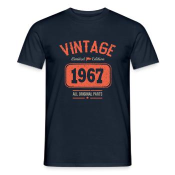 54 years vintage 1967 birthday gift 54 years - Men's T-Shirt - navy - Front - AI Model Male 178 light (178cm)