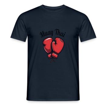 Drôle Muay Thai Boxe Muay Thai - T-shirt homme - marine - Devant - AI Model Male 178 light (178cm)