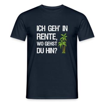 Rente lustige Sprüche Geschenk Ruhestand 2020 - Männer T-Shirt - Navy - Vorne - AI Model Male 178 light (178cm)