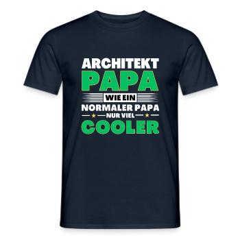 Architekt Papa wie ein normaler nur viel cooler - Männer T-Shirt - Navy - Vorne - AI Model Male 178 light (178cm)
