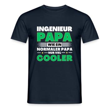 Ingenieur Papa wie ein normaler nur viel cooler - Männer T-Shirt - Navy - Vorne - AI Model Male 178 light (178cm)