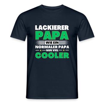 Lackierer Papa wie ein normaler nur viel cooler - Männer T-Shirt - Navy - Vorne - AI Model Male 178 light (178cm)