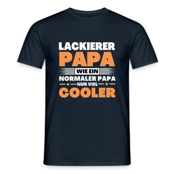 Lackierer Papa wie ein normaler nur viel cooler - Männer T-Shirt - Navy - Vorne - AI Model Male 178 light (178cm)