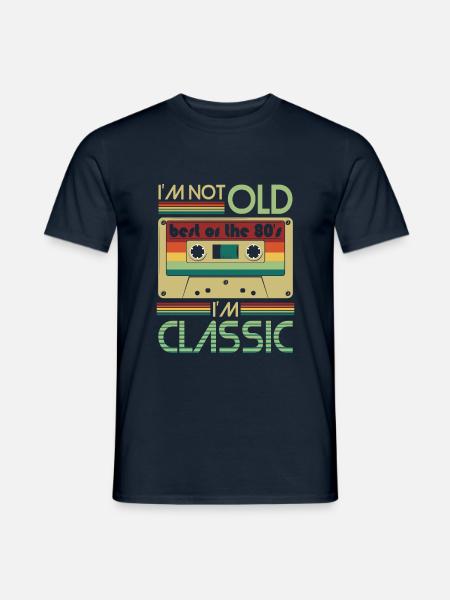 1980 geboren Retro 80's Geburtstag Geschenk - Männer T-Shirt - Navy