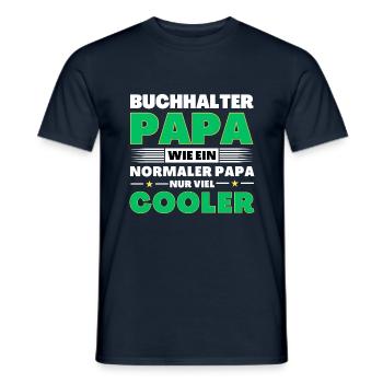 Buchhalter Papa wie ein normaler nur viel cooler - Männer T-Shirt - Navy - Vorne - AI Model Male 178 light (178cm)