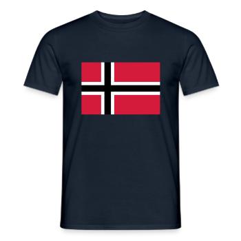 drapeau_norvege - T-shirt homme - marine - Devant - AI Model Male 178 light (178cm)
