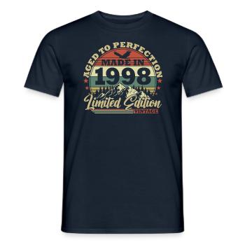 1998 Naissance vintage Geburtstg Retro - T-shirt homme - marine - Devant - AI Model Male 178 light (178cm)