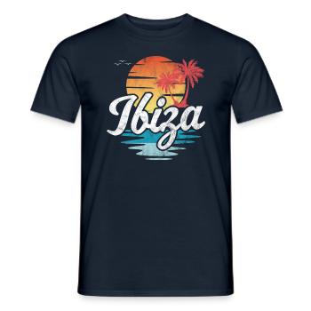 Ibiza - Männer T-Shirt - Navy - Vorne - AI Model Male 178 light (178cm)