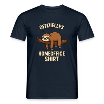 Faultier Offizielles Homeoffice - Männer T-Shirt - Navy - Vorne - AI Model Male 178 light (178cm)
