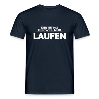 der tut nix der will nur laufen - Männer T-Shirt - Navy - Vorne - AI Model Male 178 light (178cm)
