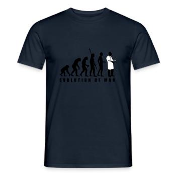 evolution_arzt_2c - Männer T-Shirt - Navy - Vorne - AI Model Male 178 light (178cm)
