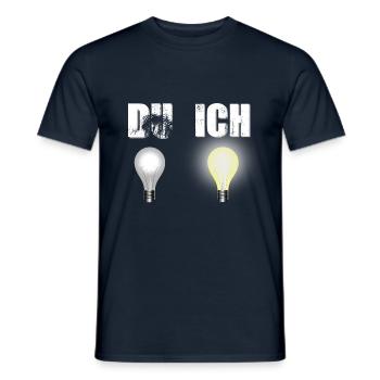 Ampoule Intelligente Moi Tu - T-shirt homme - marine - Devant - AI Model Male 178 light (178cm)