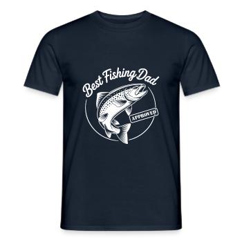 Bester Angelpapa Best Fishing Dad Approved - Männer T-Shirt - Navy - Vorne - AI Model Male 178 light (178cm)
