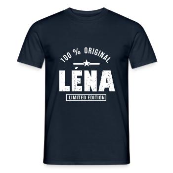 Léna benutzerdefinierten Vorname Léna - Männer T-Shirt - Navy - Vorne - AI Model Male 178 light (178cm)