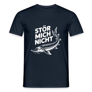 Stör mich nicht lustiger Stör Angler Spruch - Männer T-Shirt - Navy - Vorne - AI Model Male 178 light (178cm)