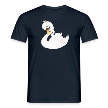 Swan Swan Queen Mother and Child - Men's T-Shirt - navy - Front - AI Model Male 178 light (178cm)