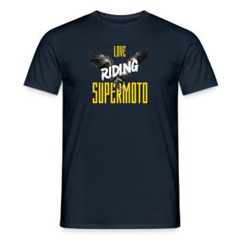 Supermoto Adler - Männer T-Shirt - Navy - Vorne - AI Model Male 178 light (178cm)