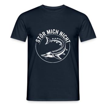 Stör mich nicht lustiger Stör Angler Spruch - Männer T-Shirt - Navy - Vorne - AI Model Male 178 light (178cm)