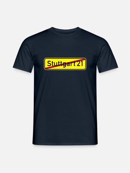 Stuttgart 21 - Men's T-Shirt - navy