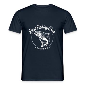Bester Angelpapa Best Fishing Dad Approved - Männer T-Shirt - Navy - Vorne - AI Model Male 178 light (178cm)
