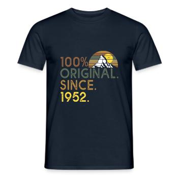 100% original since 1952 anniversary 70 years hike - Men's T-Shirt - navy - Front - AI Model Male 178 light (178cm)