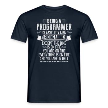 Programmierer Informatike - Männer T-Shirt - Navy - Vorne - AI Model Male 178 light (178cm)