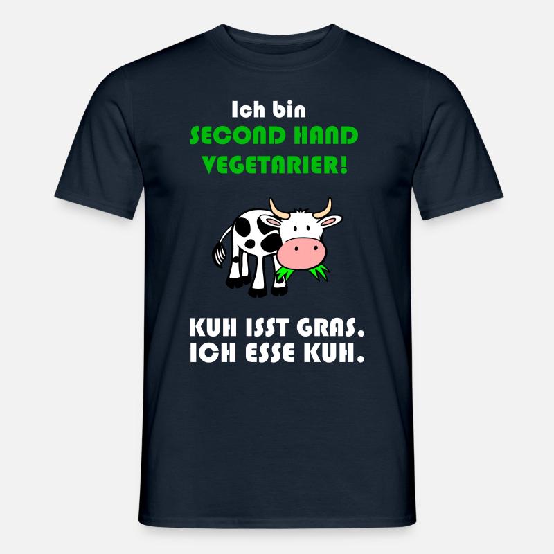 Kuh Vegetarier - Männer T-Shirt - Navy