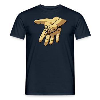 hand_in_hand - T-shirt homme - marine - Devant - AI Model Male 178 light (178cm)
