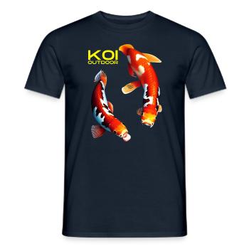 KOI outdoor - Men's T-Shirt - navy - Front - AI Model Male 178 light (178cm)