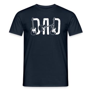 Guitars Daddy Fun Father's Day Guitar Lovers - Men's T-Shirt - navy - Front - AI Model Male 178 light (178cm)
