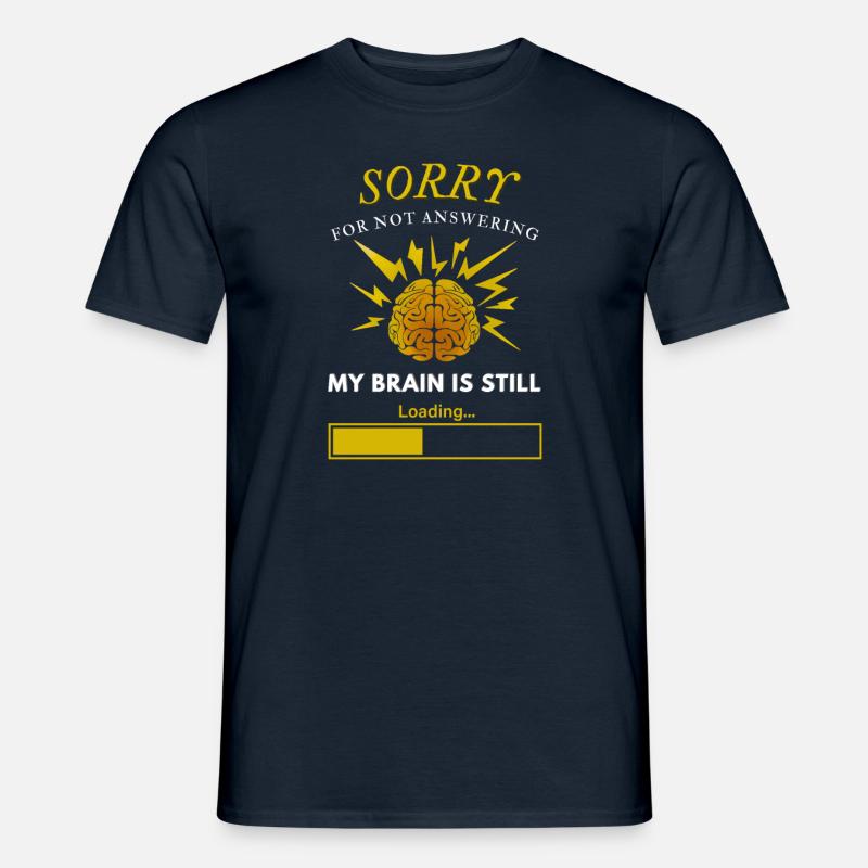 Brain loading - Gamer Gehirn Ladebalken - Männer T-Shirt - Navy