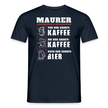 My daily routine as a bricklayer - Men's T-Shirt - navy - Front - AI Model Male 178 light (178cm)