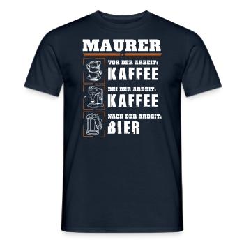 My daily routine as a bricklayer - Men's T-Shirt - navy - Front - AI Model Male 178 light (178cm)