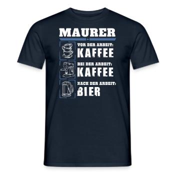 My daily routine as a bricklayer - Men's T-Shirt - navy - Front - AI Model Male 178 light (178cm)