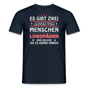 Logopäden Geschenk - zwei Arten von... Design - Männer T-Shirt - Navy - Vorne - AI Model Male 178 light (178cm)