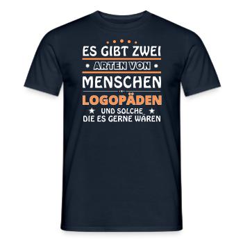 Logopäde Geschenk - zwei Arten von... Design - Männer T-Shirt - Navy - Vorne - AI Model Male 178 light (178cm)