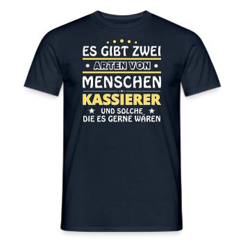 Cashier Gift - Two Types of... Design - Men's T-Shirt - navy - Front - AI Model Male 178 light (178cm)