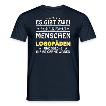 Logopäden Geschenk - zwei Arten von... Design - Männer T-Shirt - Navy - Vorne - AI Model Male 178 light (178cm)