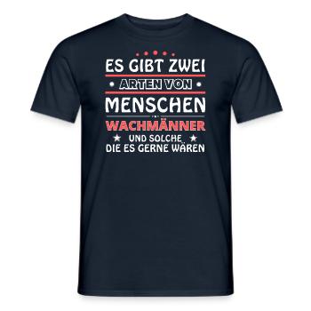 Cadeau d’agents de sécurité - Deux types de... Concevoir - T-shirt homme - marine - Devant - AI Model Male 178 light (178cm)