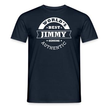 Jimmys bester personalisierter Name Jimmy - Männer T-Shirt - Navy - Vorne - AI Model Male 178 light (178cm)