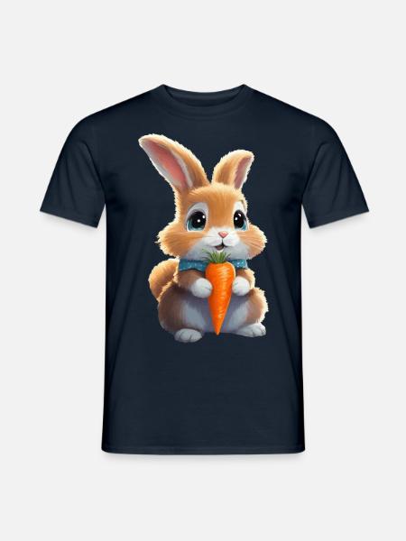 Flauschiger Hase - Männer T-Shirt - Navy